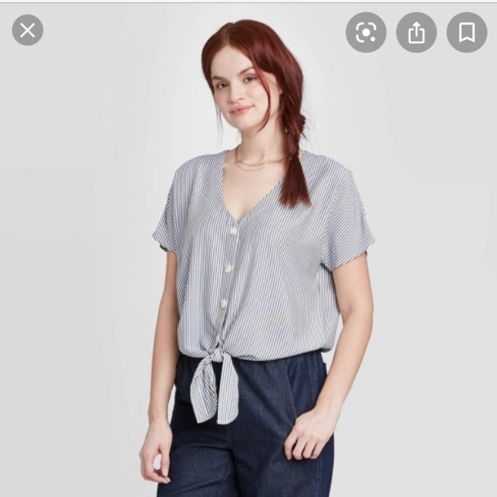 Universal thread stripped button up shirt